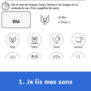 Aperçu 1 du livre Mon cahier de français 1re année