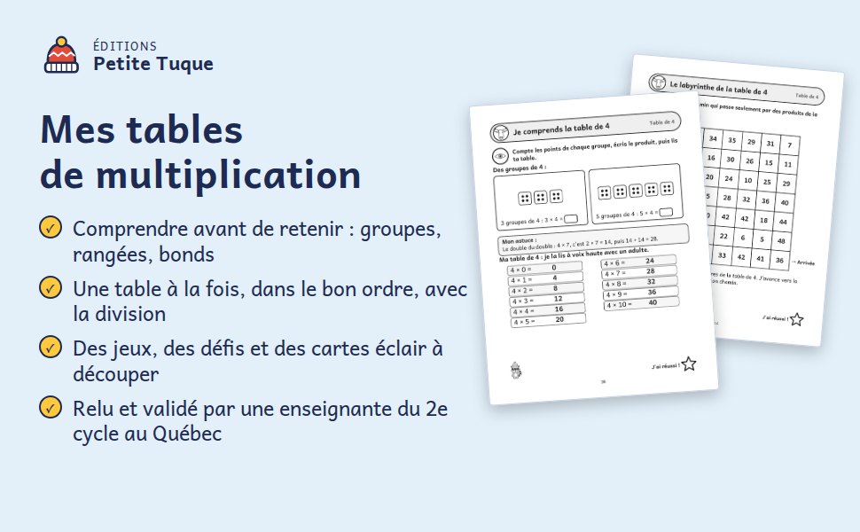 Aperçu 4 du livre Mes tables de multiplication