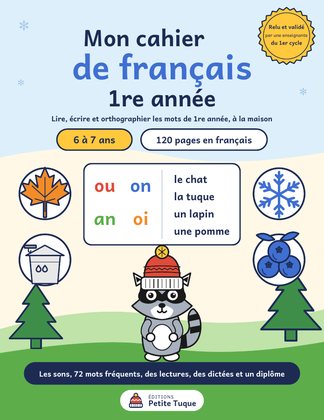 Couverture du livre Mon cahier de français 1re année
